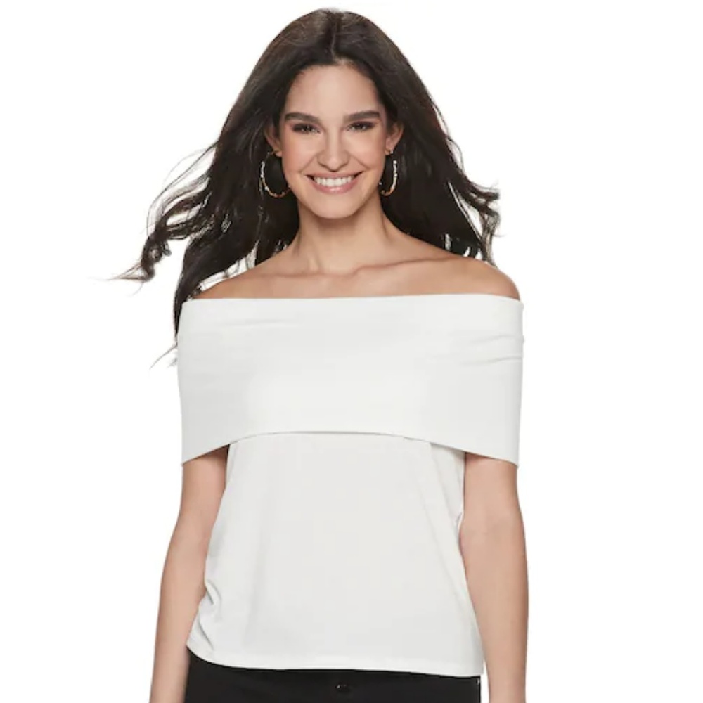 Jennifer Lopez White Top NWT - Picture 2 of 2